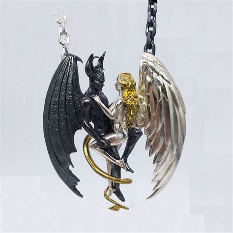 angel devil necklace